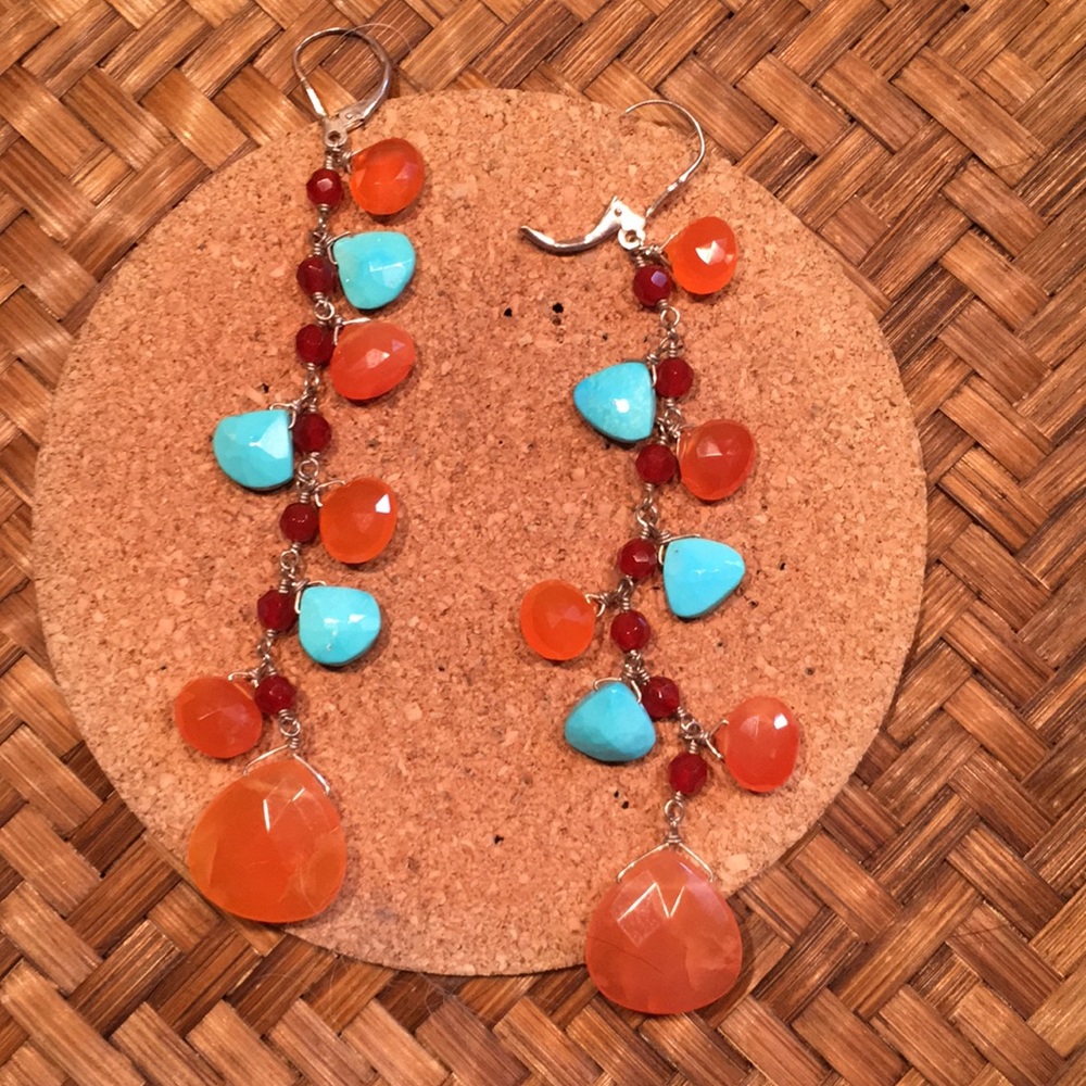 GLIMMERDREAM Carnelian & Turquoise Wires
